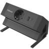 Regleta Sobremesa Fellowes 100137172/ 1 Tomas de corriente/ 1 USB - 1 USB Tipo-C/ Cable 2m/ Negra