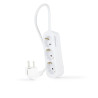 Regleta Nanocable 10.38.0003-NS/ 3 Tomas de Corriente/ Cable 1.4m/ Blanca