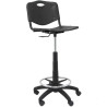 Taburete Piqueras y Crespo Robledo PVC T26GNI840RN/ Negro