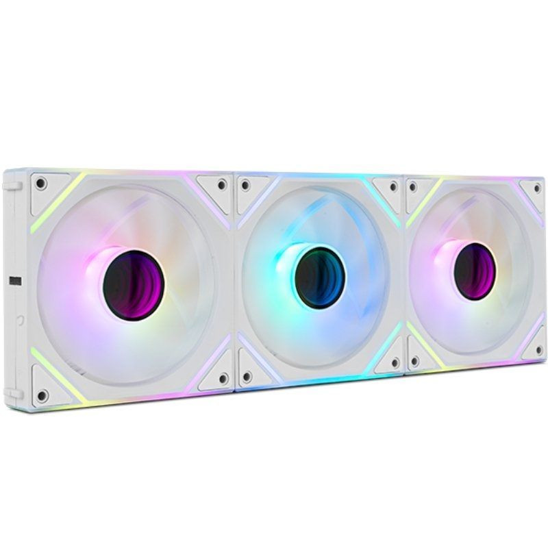 Pack 3 Ventiladores Nox Pro Link/ ARGB/ 12cm/ Blancos