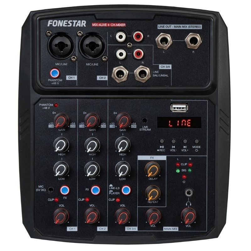 Mesa de Mezclas Fonestar MIX-4LIVE