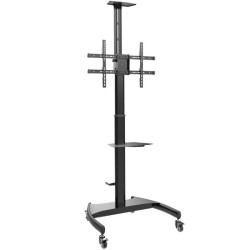 Soporte de Suelo Inclinable/ Giratorio con Ruedas y Manivela Aisens FT70TE-169 para TV 37-70'/ hasta 50kg