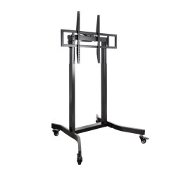 Soporte de Suelo Eléctrico con Ruedas TooQ FSM02-B para TV 55-100'/ hasta 120kg