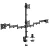 Soporte de Mesa para 4 Monitores y TV Aisens DT27TSR-379/ Giratorio/ Inclinable/ hasta 8kg