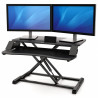 Soporte de Sobremesa Elevable Fellowes Sit-Stand Lotus Corsivo/ hasta 15kg/ Negro