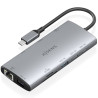 Docking USB Tipo-C Aisens ASUC-10P050-GR/ 1xDisplayPort/ 1xHDMI 4K/ 1xRJ45/ 2xUSB/ 2xUSB Tipo-C/ 1xUSB Tipo-C PD/ 1xLector de...