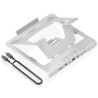 Soporte de Sobremesa - Docking USB Tipo-C Aisens ASUC-7P045-GR/ 1xUSB/ 1xUSB Tipo-C/ 1xHDMI/ 1xRJ45/ 1xLector de Tarjetas/ 1x...