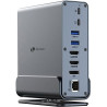 Docking USB Tipo-C Leotec LEDS06/ 5xUSB/ 2xUSB Tipo-C/ 1xUSB Tipo-C PD/ 1xDisplayPort/ 2xHDMI 4K/ 1xRJ45/ 1xJack 3.5/ 1xLecto...