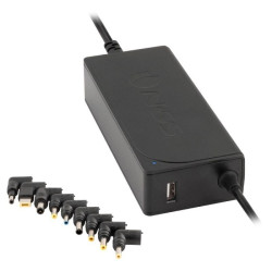 Cargador de Portátil NGS W-70W/ 1xUSB/ 70W/ Automático/ 9 Conectores/ Voltaje 18.5-20V