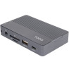 Docking/Caja Externa USB Tipo-C TooQ TQE-2242G/ Ranura SSD M.2/ 1xHDMI/ 1xRJ45/ 1xUSB/ 1xUSB Tipo-C/ 1xLector Tarjetas/ 1x Ja...