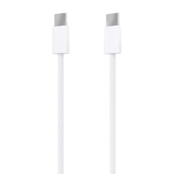 Cable USB 2.0 Tipo-C Aisens A107-0856/ USB Tipo-C Macho - USB Tipo-C Macho/ Hasta 60W/ 480Mbps/ 2m/ Blanco