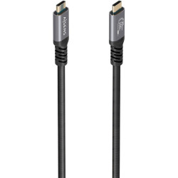 Cable USB 3.2 Tipo-C Aisens A107-0988/ USB Tipo-C Macho - USB Tipo-C Macho/ Hasta 100W/ 20Gbps/ 3m/ Negro