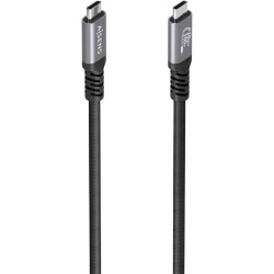 Cable USB 3.2 Tipo-C Aisens A107-0989/ USB Tipo-C Macho - USB Tipo-C Macho/ Hasta 100W/ 10Gbps/ 4m/ Negro