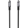 Cable USB 3.2 Tipo-C Aisens A107-0990/ USB Tipo-C Macho - USB Tipo-C Macho/ Hasta 100W/ 10Gbps/ 5m/ Negro