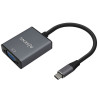 Conversor Aisens A109-0691/ USB Tipo-C Macho - VGA Hembra/ Hasta 27W/ 1250Mbps/ 15cm/ Gris