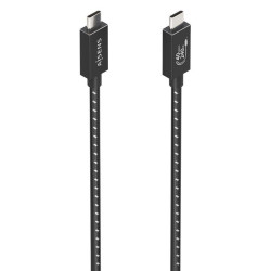 Cable USB 4.0 Tipo-C Aisens A156-0867/ USB Tipo-C Macho - USB Tipo-C Macho/ Hasta 240W/ 40Gbps/ 1m/ Gris
