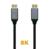 Cable DisplayPort 1.4 8K Aisens A149-0437/ DisplayPort Macho - DisplayPort Macho/ 2m/ Negro Gris