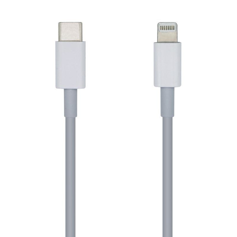 Cable USB 2.0 Tipo-C Lightning Aisens A102-0442/ Lightning Macho - USB Tipo-C Macho/ 480Mbps/ 1m/ Blanco