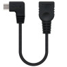 Cable USB 2.0 Nanocable 10.01.3600/ MicroUSB Macho - USB Hembra/ 15cm/ Negro