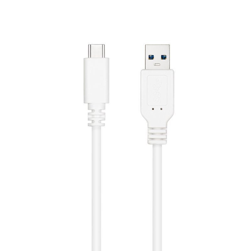 Cable USB 3.1 Nanocable 10.01.4002-W/ USB Tipo-C Macho - USB Macho/ 2m/ Blanco