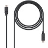 Cable USB 3.2 Tipo-C Nanocable 10.01.4101/ USB Tipo-C Macho - USB Tipo-C Macho/ hasta 100W/ 1m/ Negro