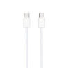 Cable USB 2.0 Tipo-C Nanocable 10.01.6001-CO/ USB Tipo-C Macho - USB Tipo-C Macho/ Hasta 60W/ 480Mbps/ 1m/ Blanco