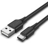 Cable USB 2.0 Tipo-C Vention CTHBF/ USB Tipo-C Macho - USB Macho/ 480Mbps/ 1m/ Negro