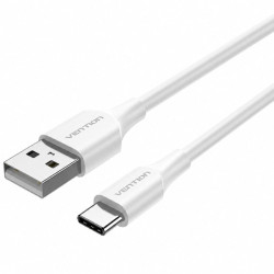 Cable USB 2.0 Tipo-C Vention CTHWF/ USB Tipo-C Macho - USB Macho/ 480Mbps/ 1m/ Blanco