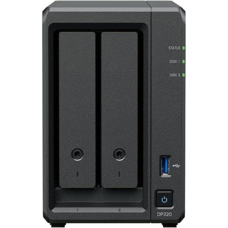 NAS Synology ActiveProtect DP320/ 2 Bahías 3.5'- 2.5'/ 8GB DDR4/ 16TB/ Formato Torre