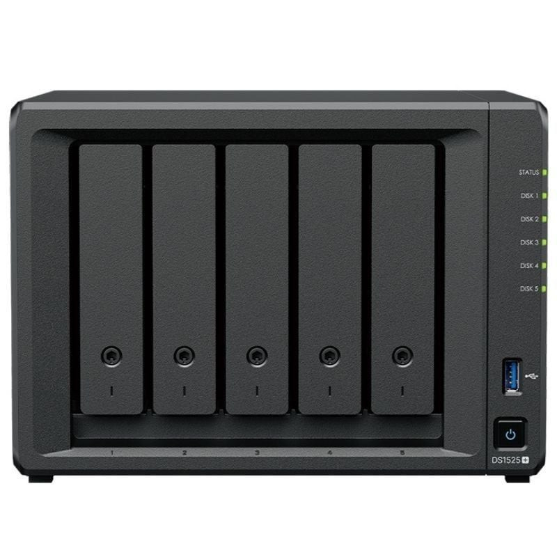 NAS Synology Diskstation DS1525+/ 5 Bahías 3.5'- 2.5'/ 8GB DDR4/ Formato Torre