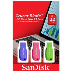 Pendrives 32GB SanDisk Cruzer Blade/ USB 2.0/ Pack 3