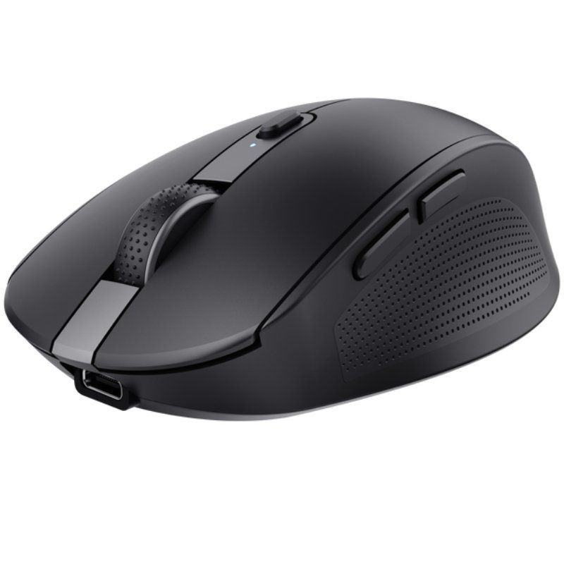 Ratón Inalámbrico Trust Ozaa Compact Wireless/ Batería recargable/ Hasta 3200 DPI/ Negro