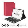 Funda con Teclado Subblim Keytab Pro Bluetooth para Tablets de 9.6'-10.8'/ Roja