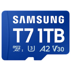 Tarjeta de Memoria Samsung P7 1TB microSD XC/ Clase 10/ 170MBs