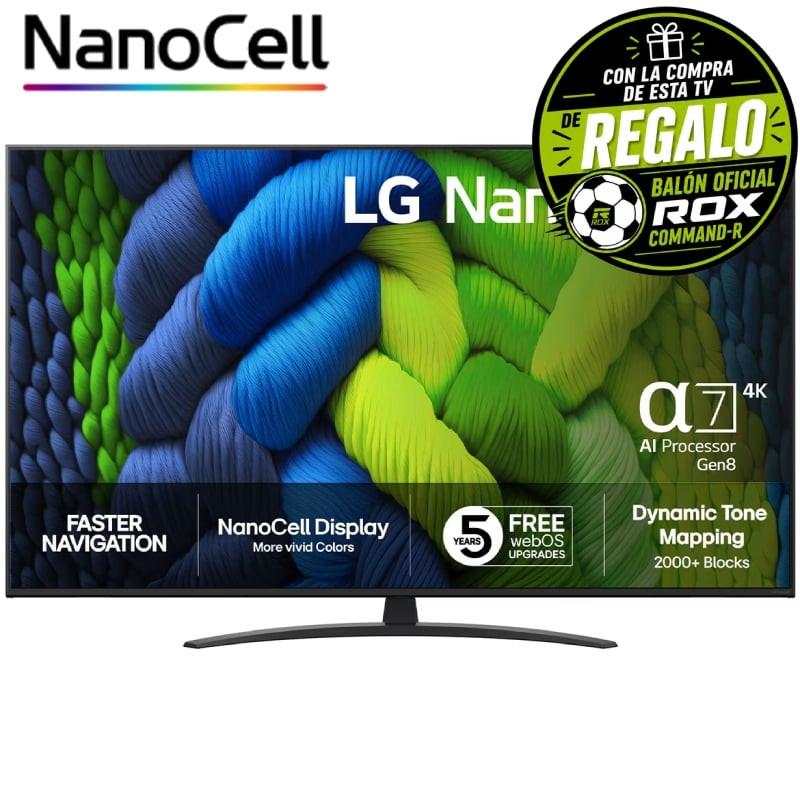 Televisor LG NanoCell AI NANO82 50NANO82A6B 50'/ Ultra HD 4K/ Smart TV/ WiFi
