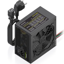 Fuente de Alimentación Aisens ASPC-500ATX-PSEBK/ 500W/ Ventilador 12cm