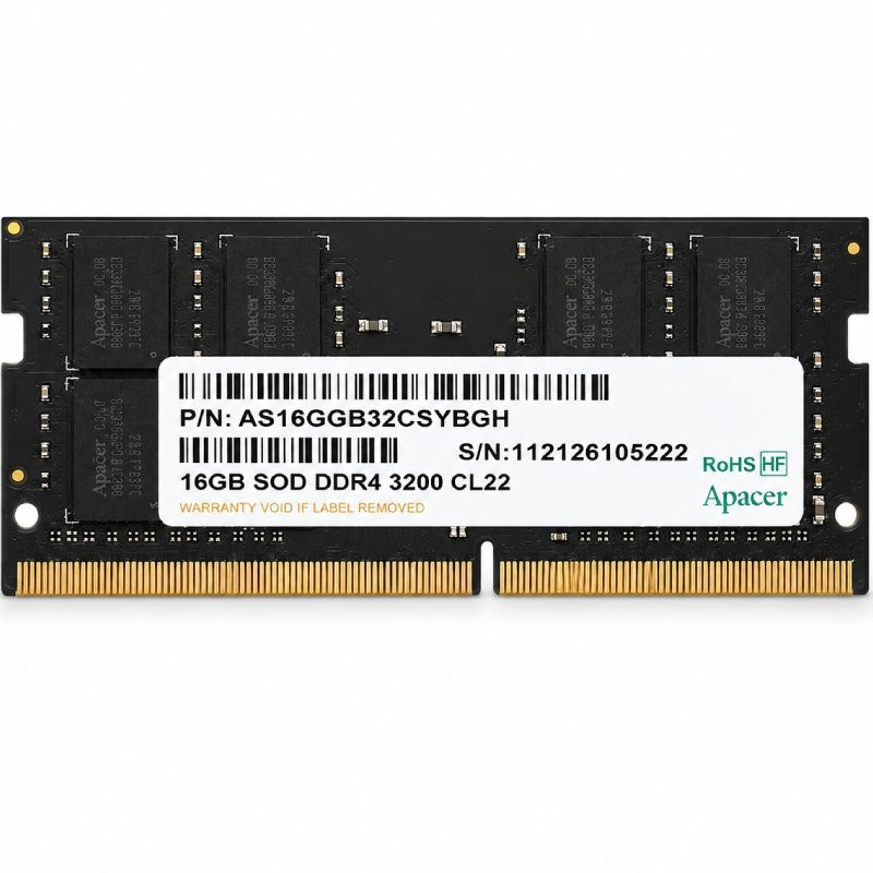 Memoria RAM Apacer ES.16G21.GSH 16GB/ DDR4/ 3200MHz/ 1.2V/ CL22/ SODIMM