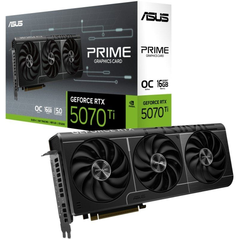 Tarjeta Gráfica Asus Prime GeForce RTX 5070 Ti OC Edition/ 16GB GDDR7
