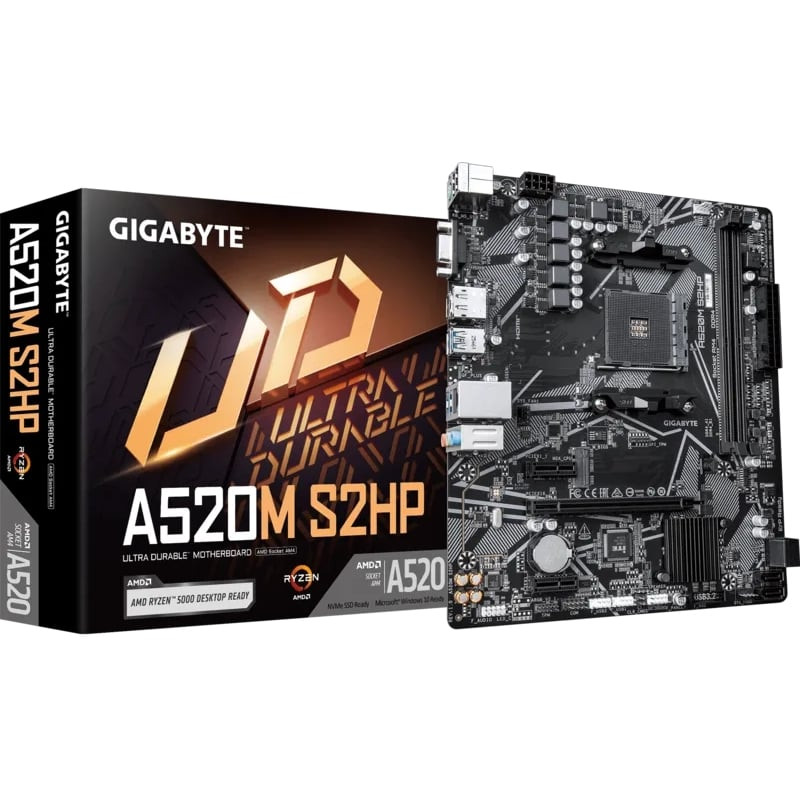 Placa Base Gigabyte A520M S2HP Socket AM4/ DDR4/ PCIe 3.0/ Micro ATX