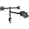 Soporte para 2 Monitores y 1 Portátil TooQ DB1202TN-B/ hasta 9kg