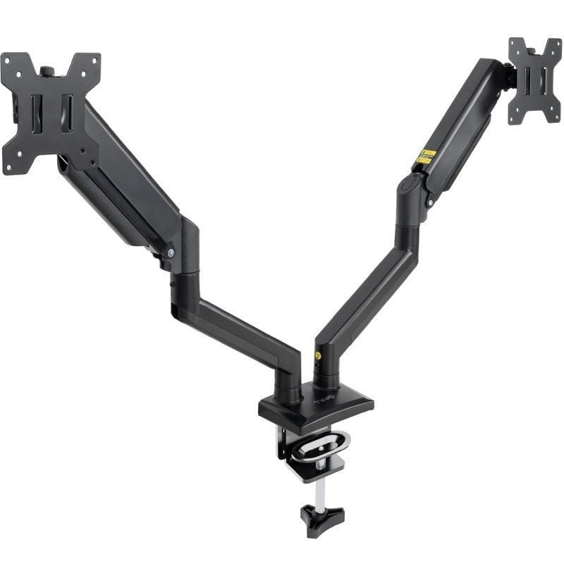 Soporte para 2 Monitores TooQ DB1434TNR-B/ hasta 10kg