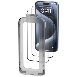 Pack de 2 Protectores de Pantalla de Cristal Templado Vention KUPTCB-20 para iPhone 16 Pro + Herramienta de Instalación Antip...