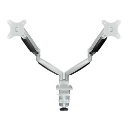 Soporte de Mesa para 2 Monitores TooQ DB3132TNR-S/ Giratorio/ Inclinable/ hasta 9kg