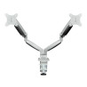 Soporte de Mesa para 2 Monitores TooQ DB3132TNR-S/ Giratorio/ Inclinable/ hasta 9kg