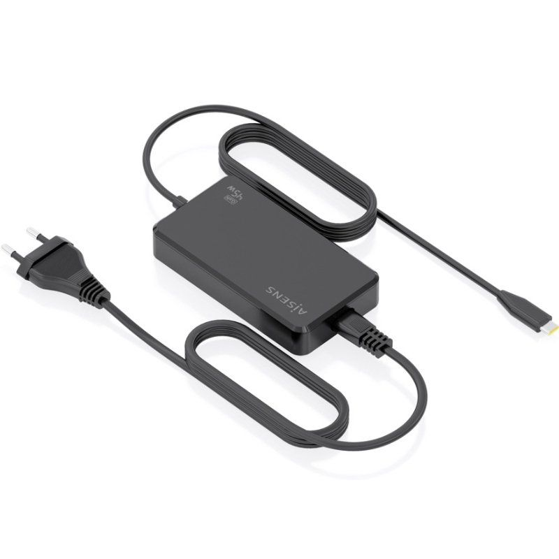 Cargador Sobremesa GaN Aisens ASCH-1PD45D067-BK/ 1xUSB Tipo-C/ 45W
