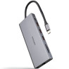 Docking Tipo-C Nanocable 10.16.4612/ 3xUSB/ 1xUSB Tipo-C/ 2xHDMI 4K/ 1xDisplayPort/ 1xRJ45/ 1xLector tarjetas/ 1xJack 3.5/ 1x...