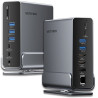 Docking USB Tipo-C Vention TPUH0/ 2xHDMI 4K/ 1xDisplayPort/ 3xUSB Tipo-C/ 5xUSB/ 1xRJ45/ 1xLector de Tarjetas/ 1xJack 3.5/ 1x...