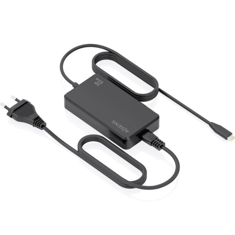 Cargador Sobremesa GaN Aisens ASCH-1PD65D068-BK/ 1xUSB Tipo-C/ 65W