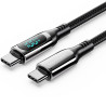 Cable USB 2.0 Tipo-C 5A 100W Vention TAYBAV/ USB Tipo-C Macho - USB Tipo-C Macho/ Hasta 100W/ 480Mbps/ 1.2m/ con Pantalla LED...