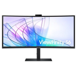 Monitor Profesional Ultrapanorámico Curvo Samsung ViewFinity S6 S34C652VAU 34'/ UWQHD/ Webcam/ Multimedia/ Regulable en Altur...